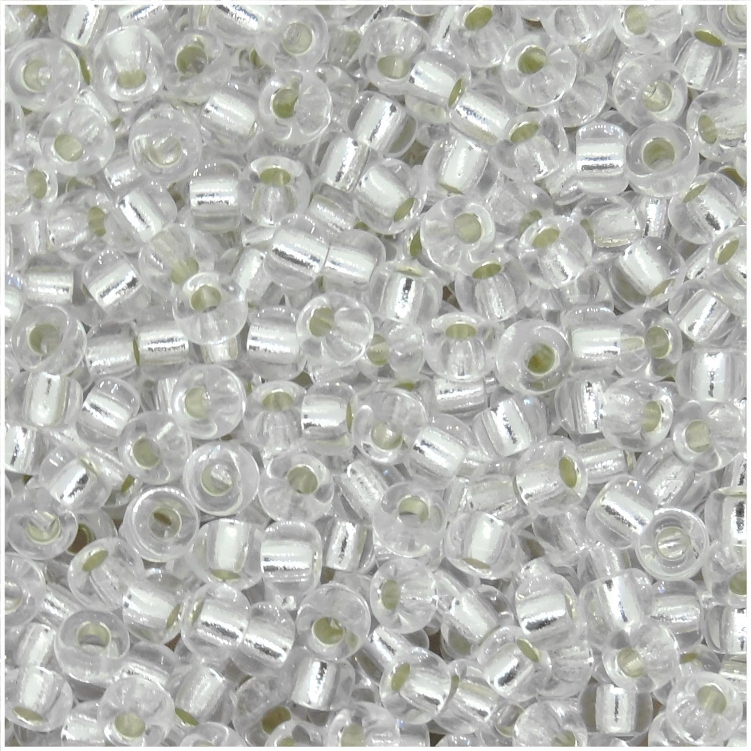 Miyuki Round Seed Beads Size 8/0 Silver Lined Crystal 22GM