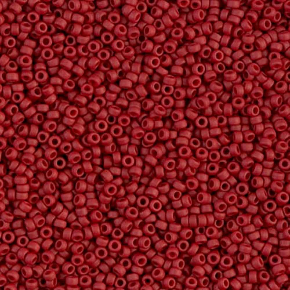 Miyuki Round Seed Beads Size 15/0 Matte Metallic Dark Red Maroon 8.2GM