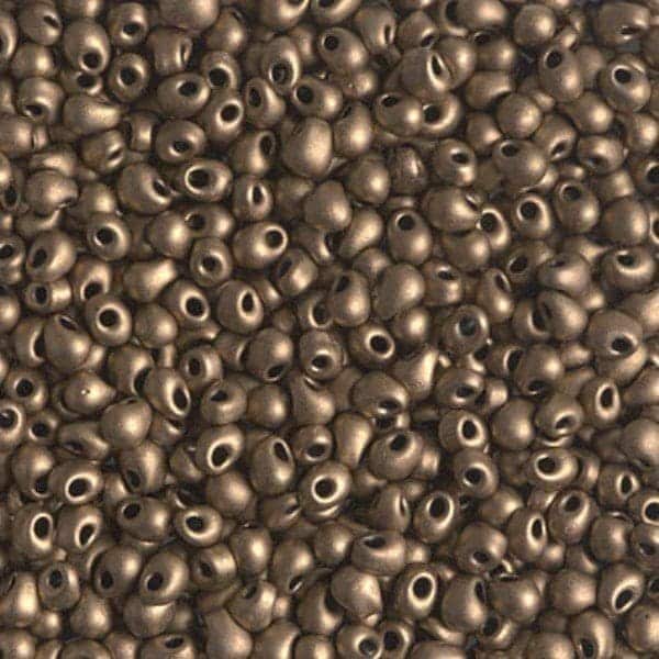 Miyuki Drop Beads 2.8mm Matte Metallic Dark Bronze 9GM