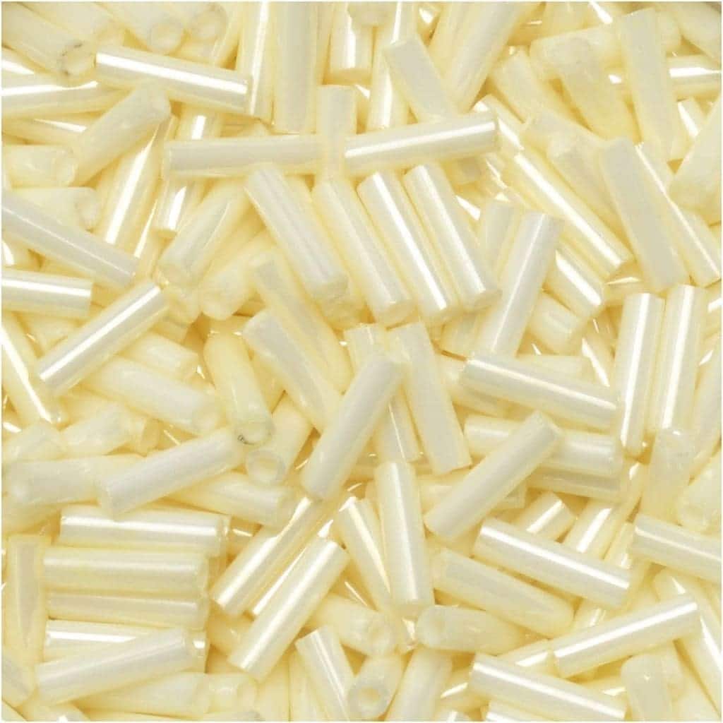 Miyuki Bugle Beads Size #2, 6mm, 17GM Ceylon Light Yellow