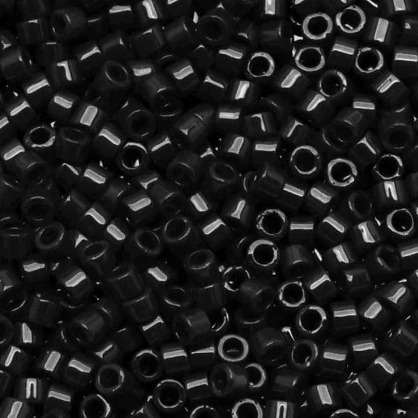 DB0010 Miyuki Delica Seed Beads 11/0 Opaque Black BULK 50GM