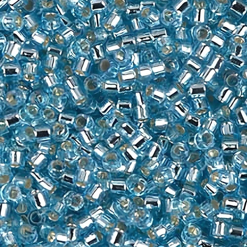 DB0044 Miyuki Delica Seed Beads 11/0 Silver Lined Aqua 7.2GM