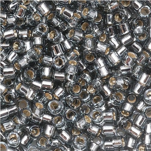 DB0048 Miyuki Delica Seed Beads 11/0 Silver Lined Gray 7.2GM
