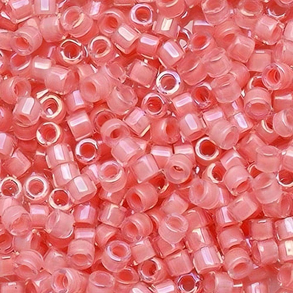 DB0070 Miyuki Delica Seed Beads Size 11/0 Rose Pink Lined Crystal AB 7.2GM