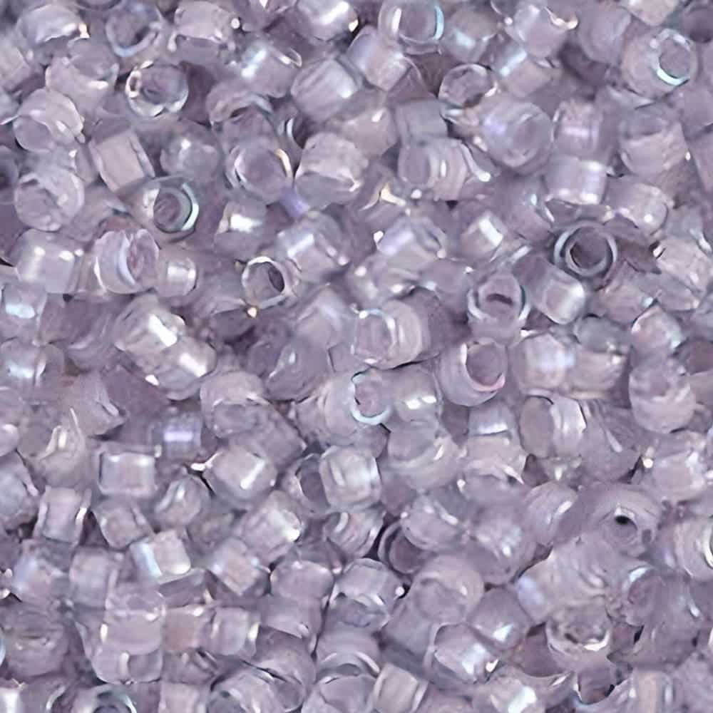 DB0080 Miyuki Delica Seed Beads Size 11/0 Lined Pale Lavender AB 7.2GM