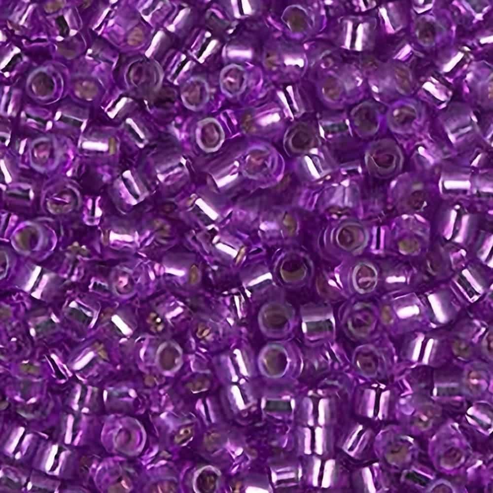 DB1345 Miyuki Delica Seed Beads Size 11/0 Silver Lined Bright Violet Purple 7.2GM