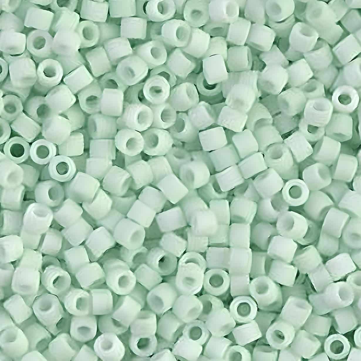 DB1516 Miyuki Delica Seed Beads 11/0 Matte Opaque Light Mint 7GM