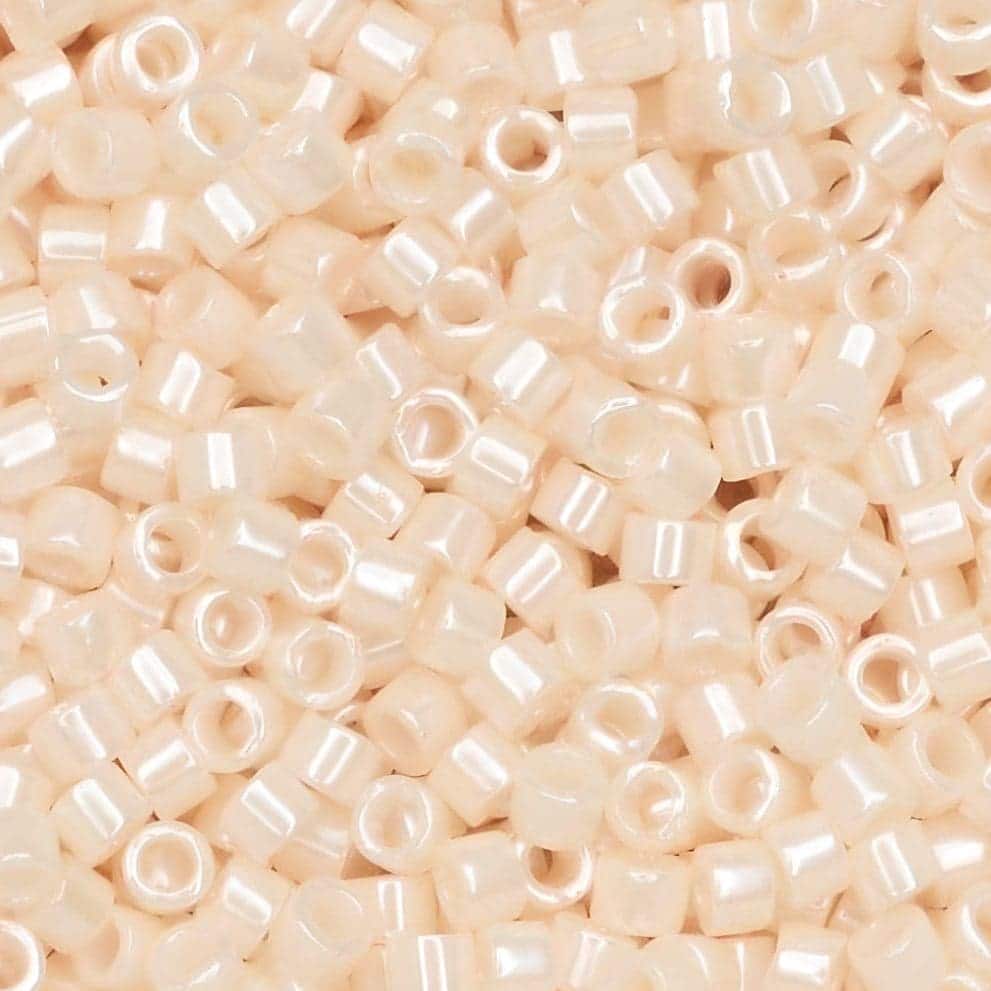 DB1530 Miyuki Delica Seed Beads 11/0 Opaque Bisque White Ceylon 7GM