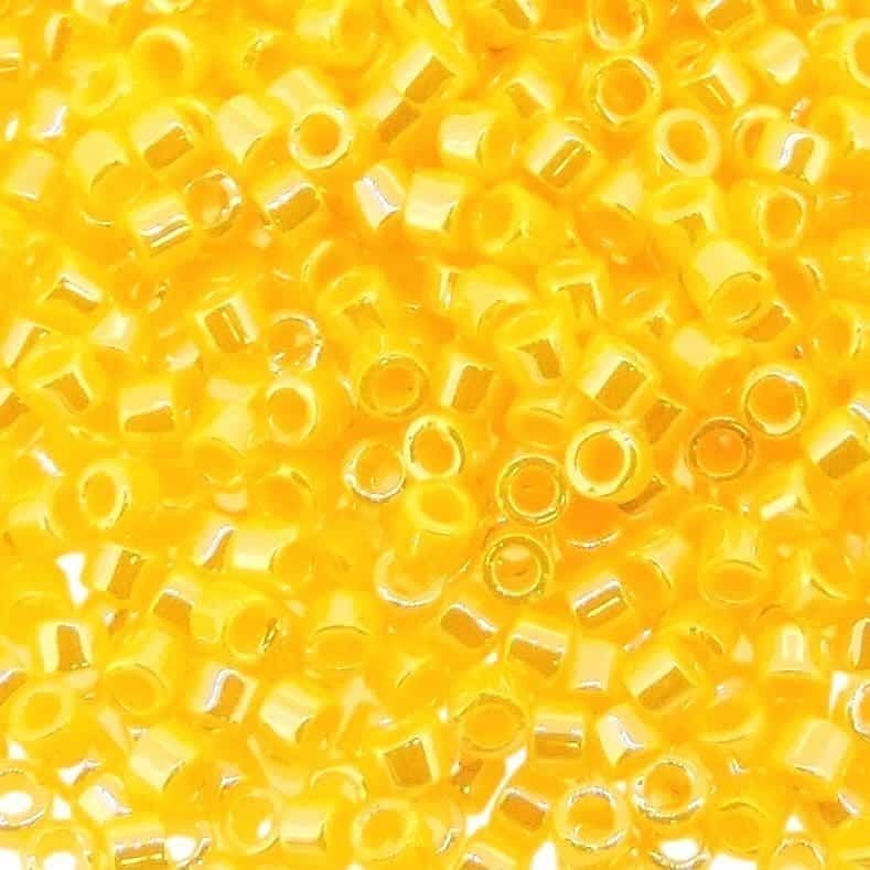 DB1562 Miyuki Delica Seed Beads 11/0 Opaque Canary Luster 7GM