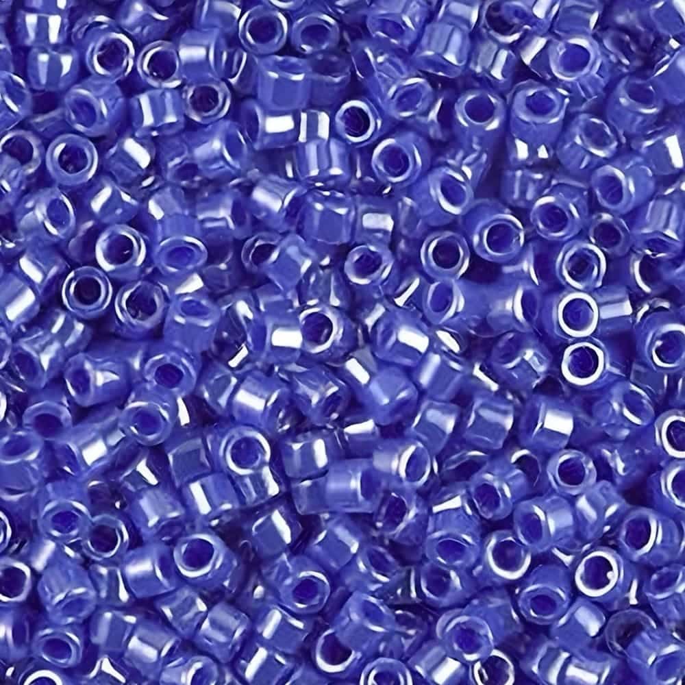 DB1569 Miyuki Delica Seed Beads Size 11/0 Opaque Cyan Blue Luster 7.2GM