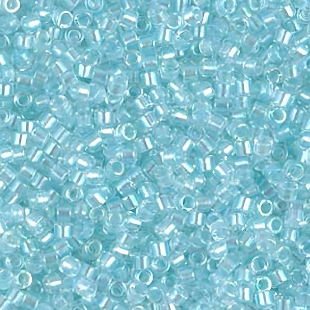 DB1672 Miyuki Delica Beads Size 11/0 Pearl Lined Glacier Blue AB 7.2GM