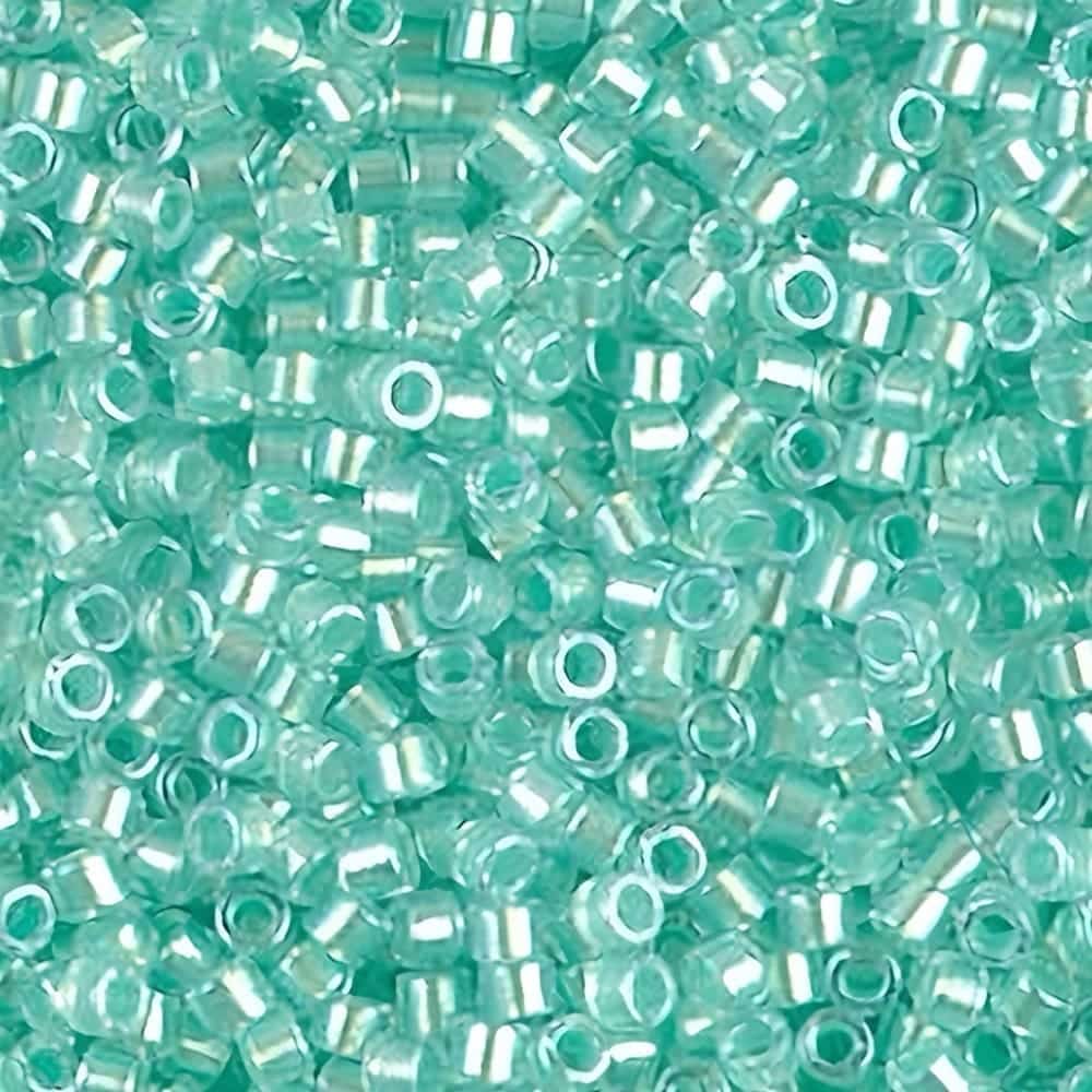 DB1707 Miyuki Delica Seed Beads 11/0 Mint Pearl Lined Glazier Blue