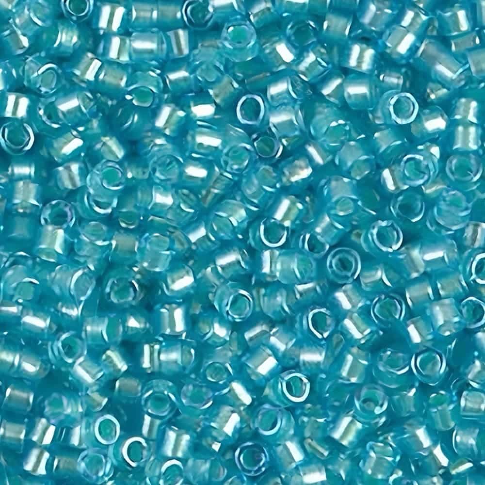 DB1708 Miyuki Delica Seed Beads 11/0 Mint Pearl Lined Ocean Blue 7.2GM