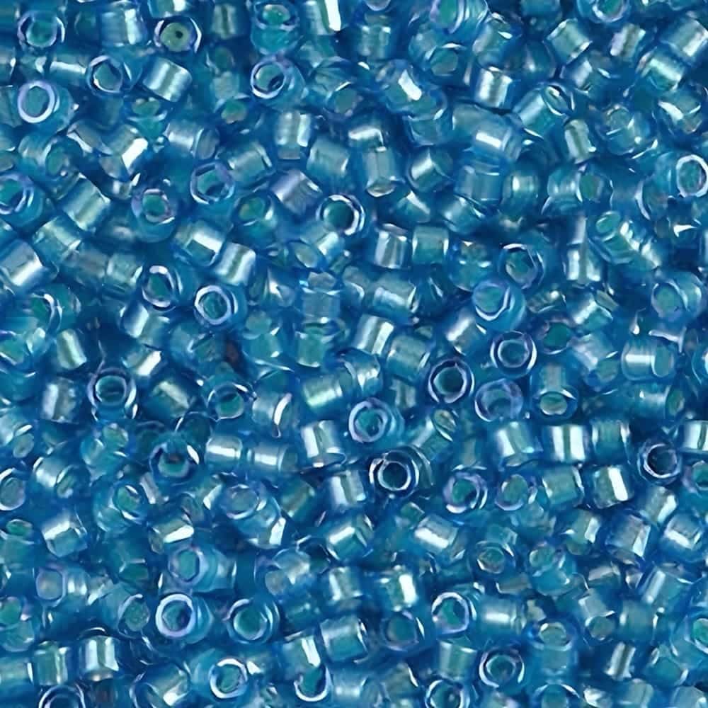 DB1709 Miyuki Delica Seed Beads 11/0 Mint Pearl Lined Azure Blue 7.2GM