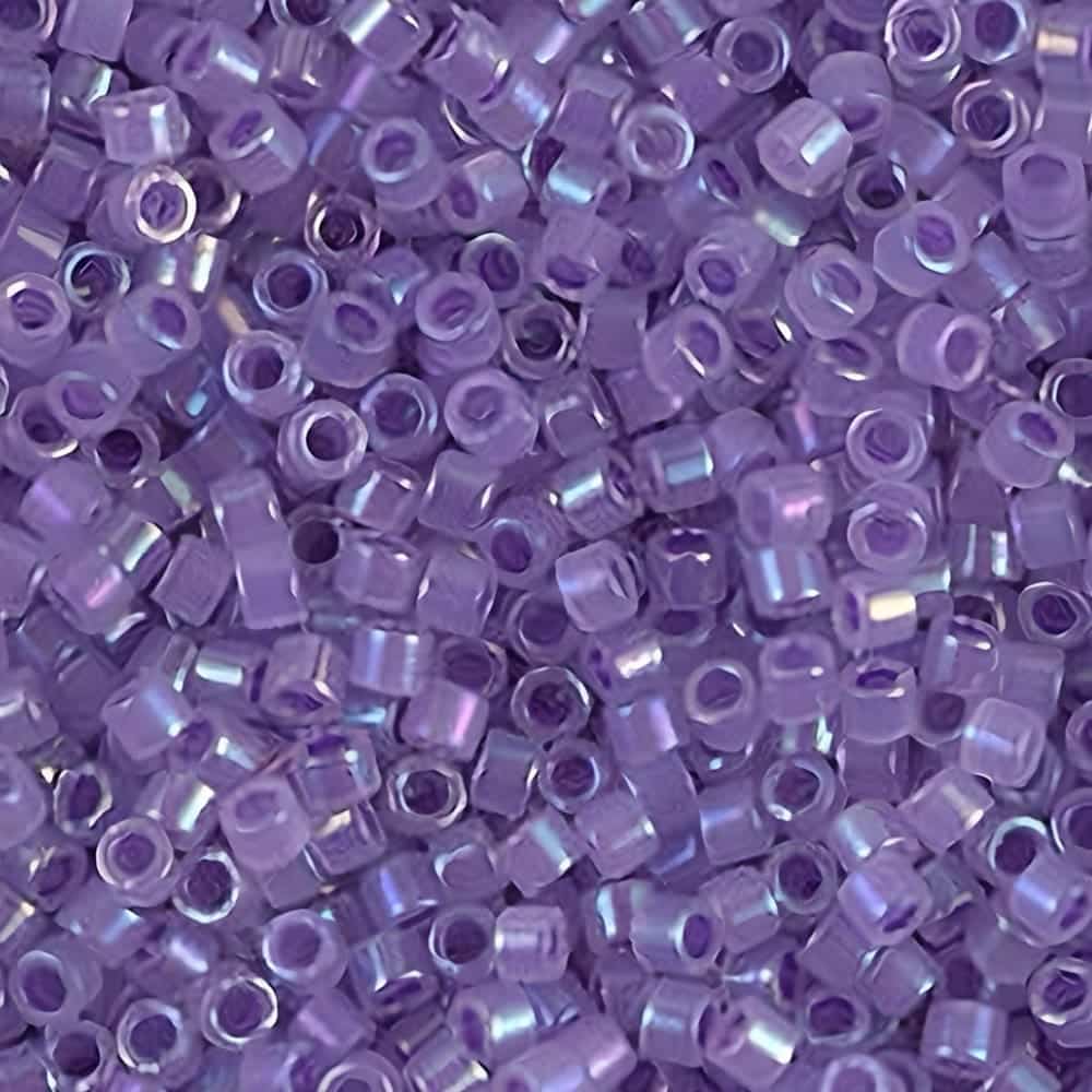 DB1753 Miyuki Delica Seed Beads 11/0 Sparkling Purple Lined Opal AB 7GM