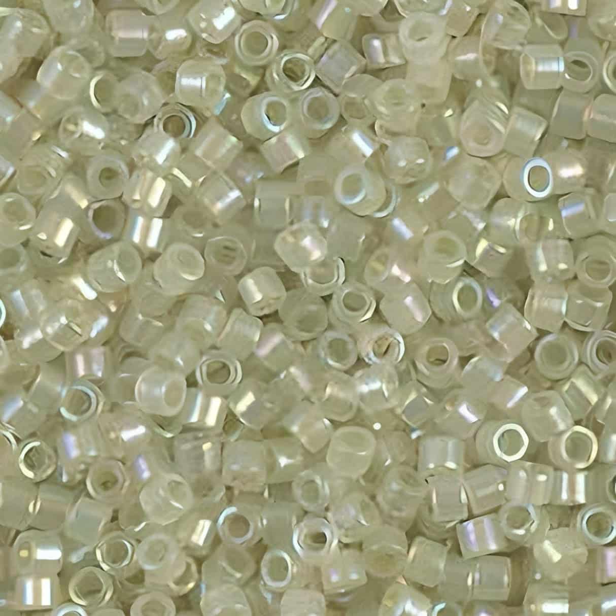 DB1765 Miyuki Delica Seed Beads Size 11/0 Sparkling Celery Lined Opal AB 7GM