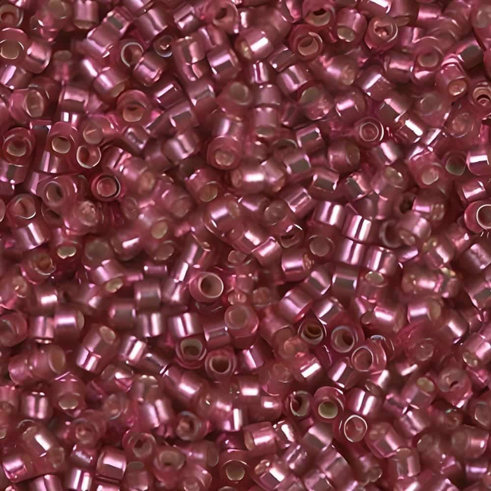 DB2161 Miyuki Delica Seed Beads 11/0 Duracoat Silver Lined Petunia 7GM