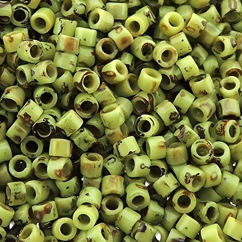 DB2265 Miyuki Delica Seed Beads 11/0 Picasso Chartreuse Opaque
