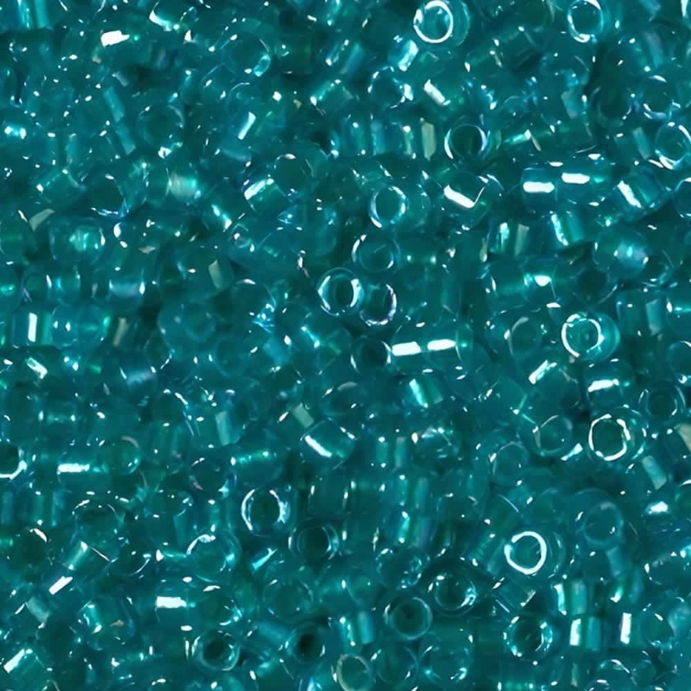DB2380 Miyuki Delica Seed Beads 11/0 Fancy Lined Teal Green 7.2GM