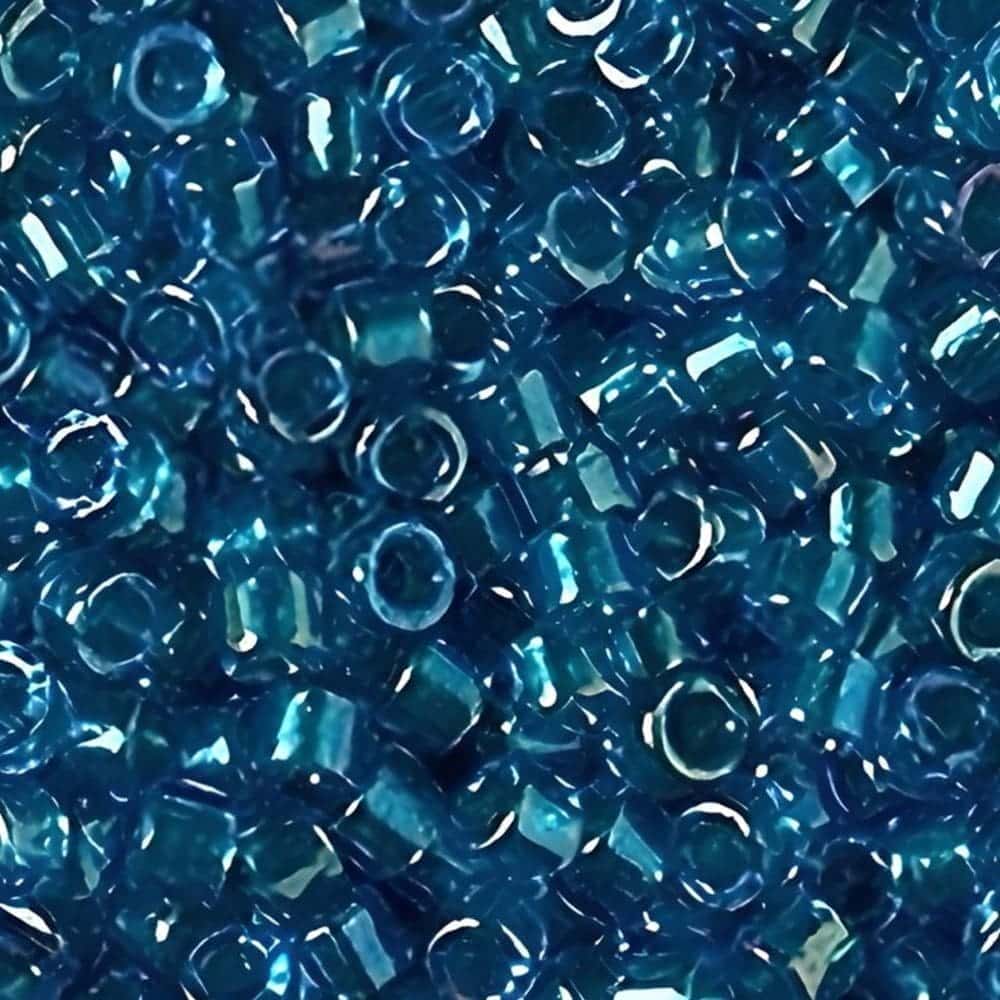DB2385 Miyuki Delica Seed Beads 11/0 Fancy Lined Teal Blue 7.2GM