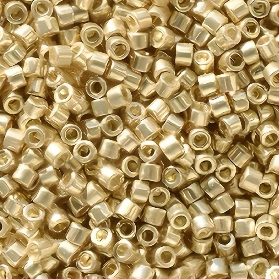 DB2501 Miyuki Delica Beads Size 11/0 Duracoat Galvanized Pale Gold