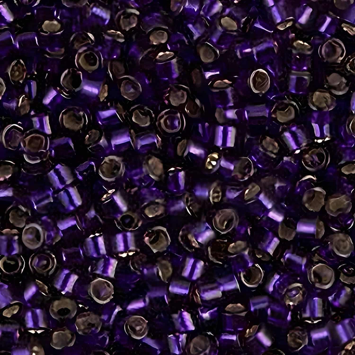 DB0609 Miyuki Delica Seed Beads 11/0 Silver Lined Dark Purple  7.2GM