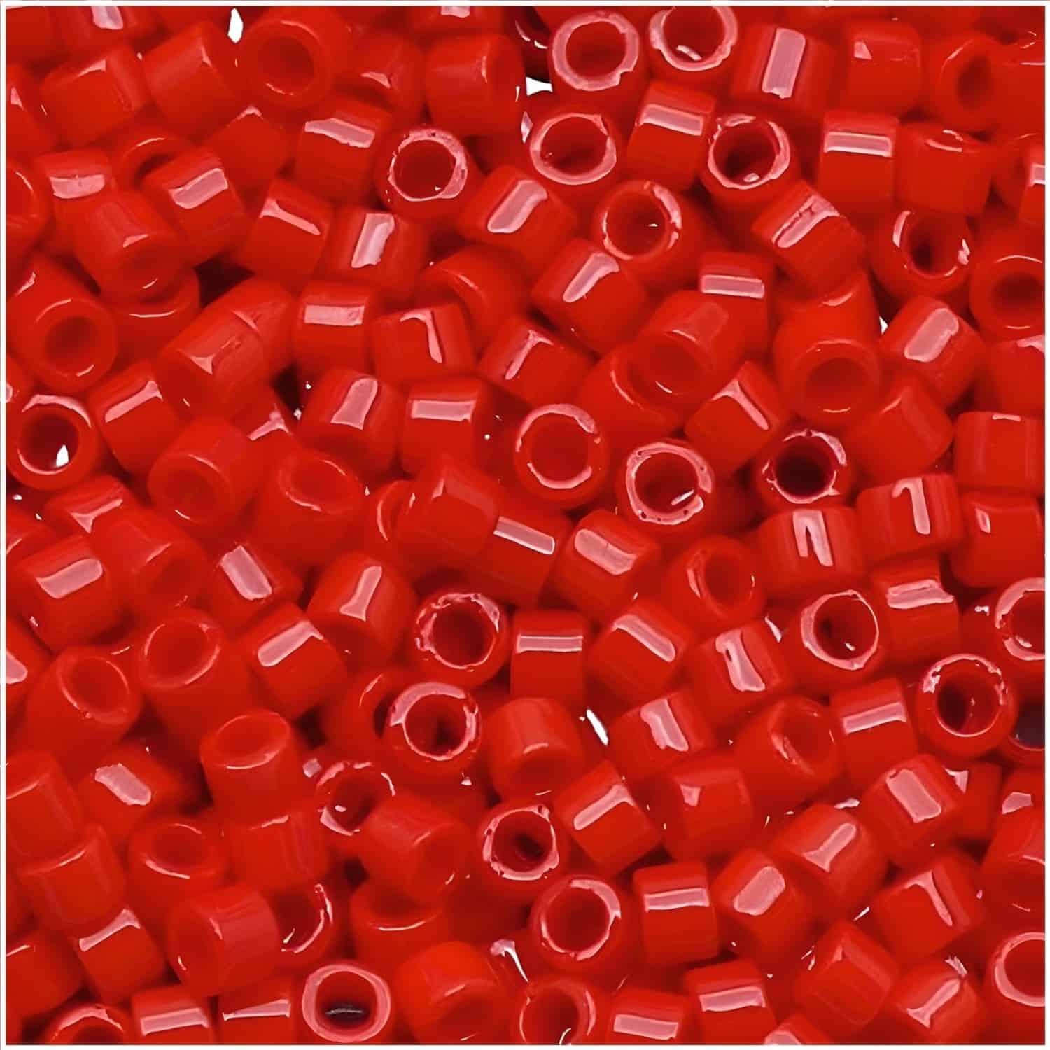 DB0723 Miyuki Delica Seed Beads 11/0 Opaque Red BULK 50GM