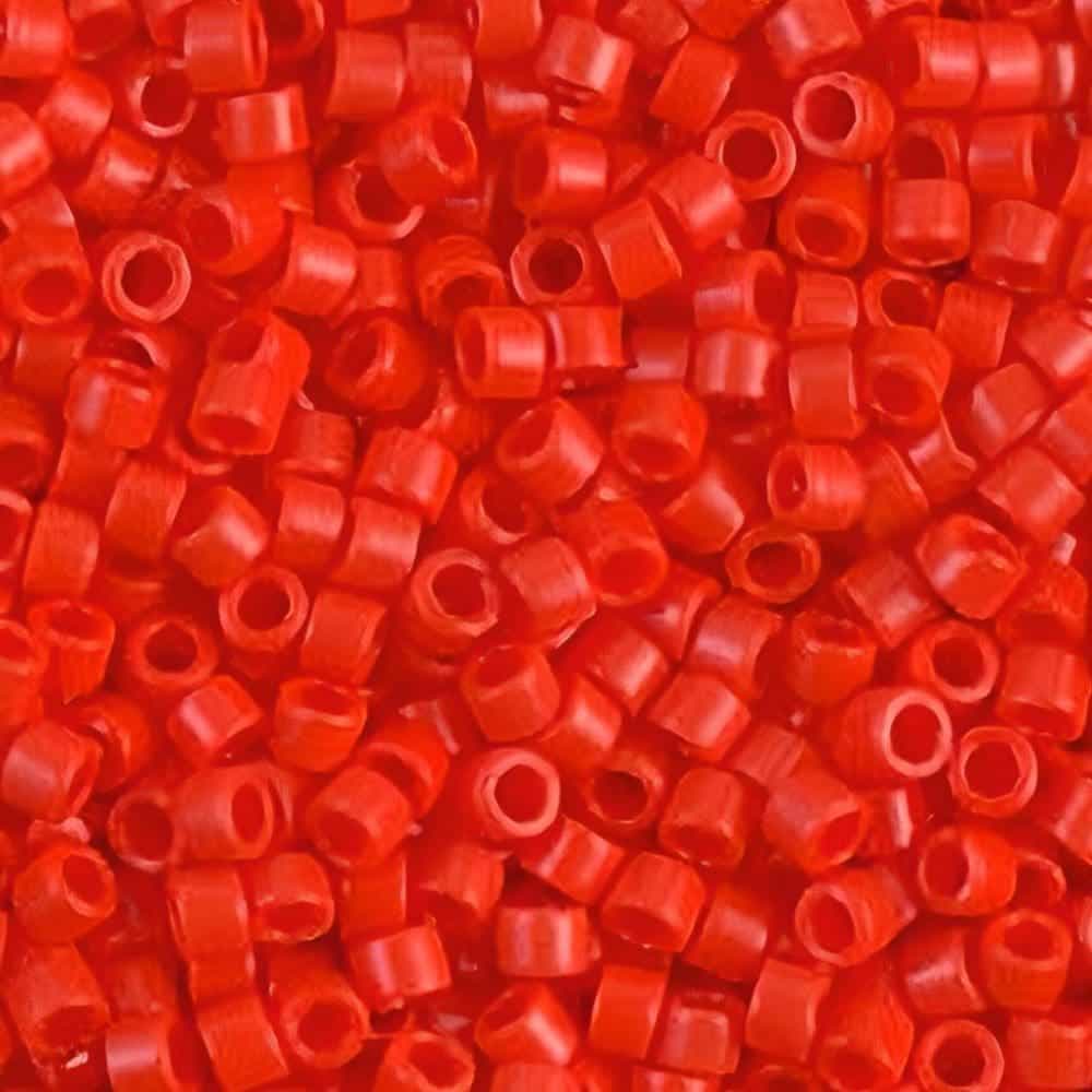 DB727 Miyuki Delica Seed Beads 11/0 Opaque Light Siam Red 7.2GM