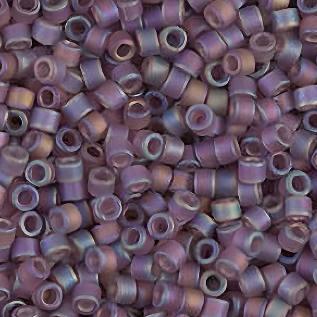 DB0869 Miyuki Delica Seed Beads Size 11/0 Matte Transparent Mauve AB 7.2GM