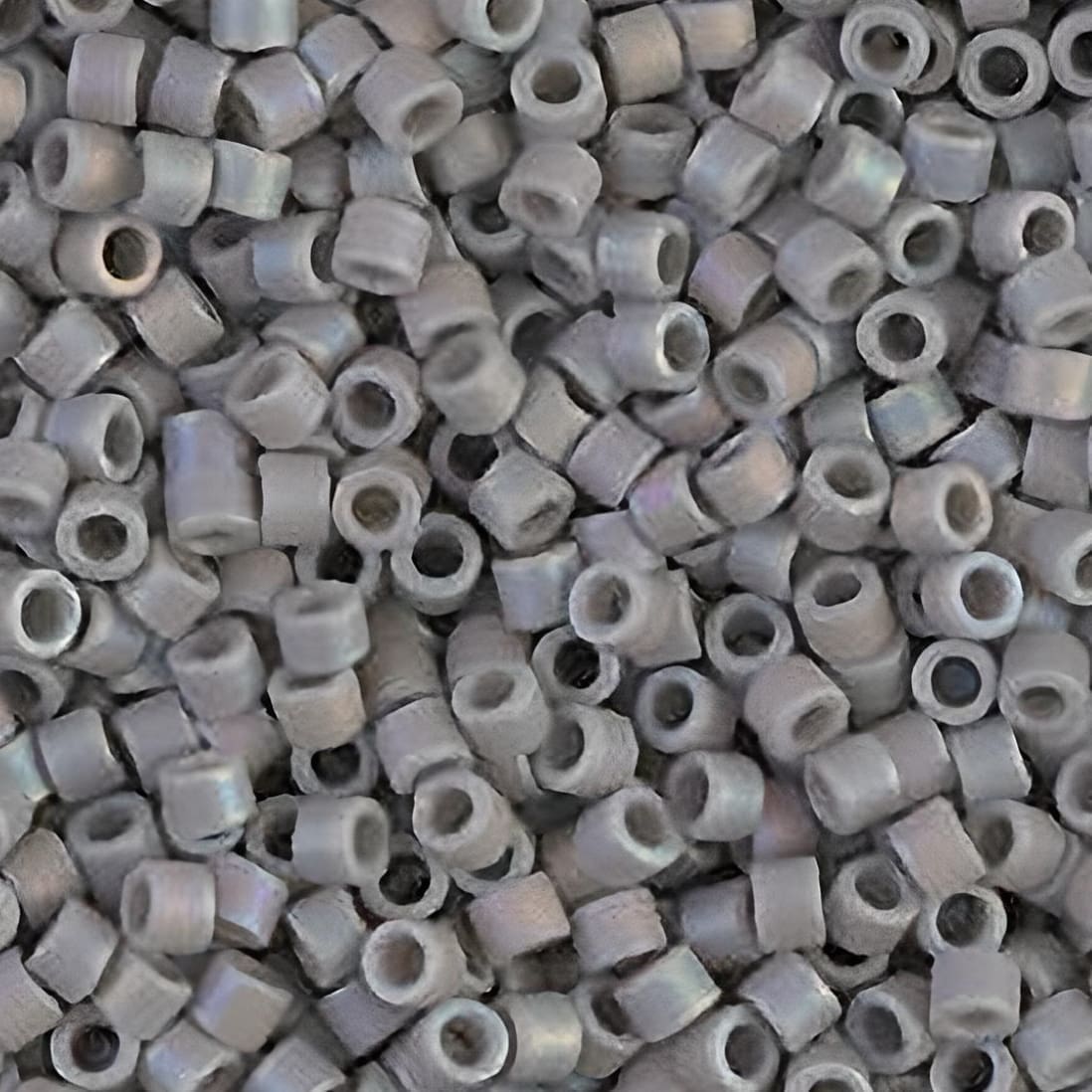 DB0882 Miyuki Delica Seed Beads 11/0 Matte Opaque Light Gray AB 7GM