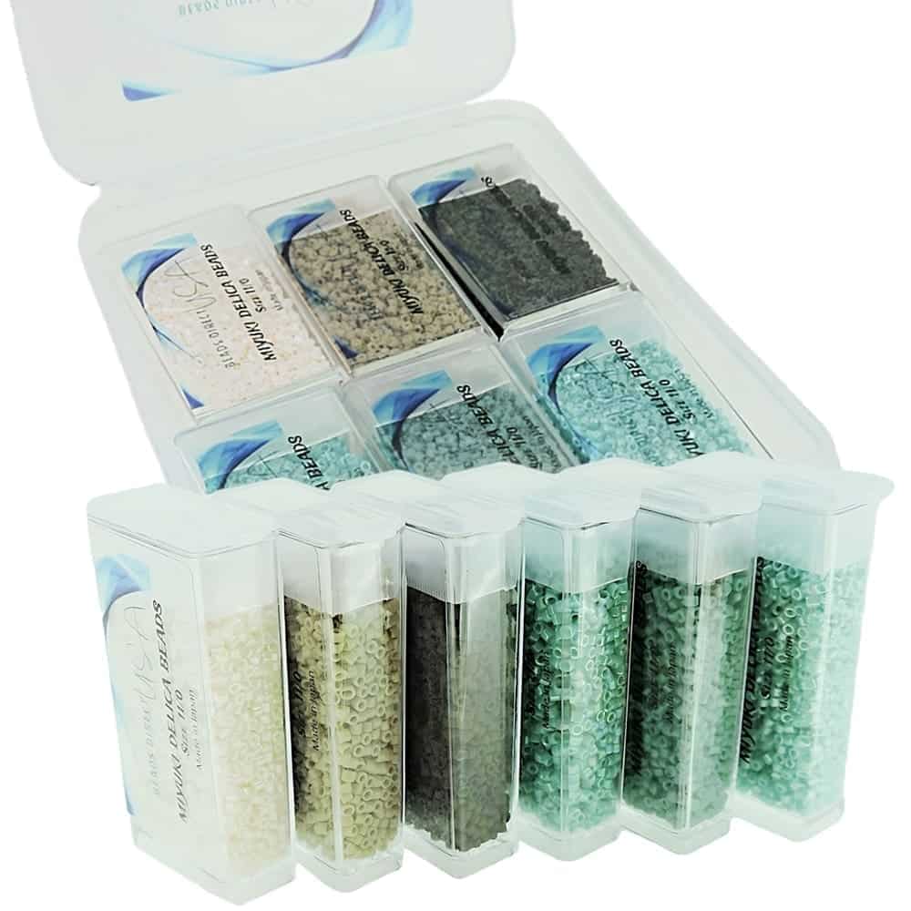 Set 6 Colors, 60GM – Miyuki Delica Beads Size 11/0 – Surf and Sand Collection