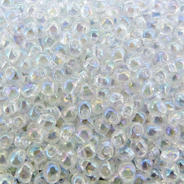 Miyuki Drop Beads 2.8mm 9GM Crystal AB