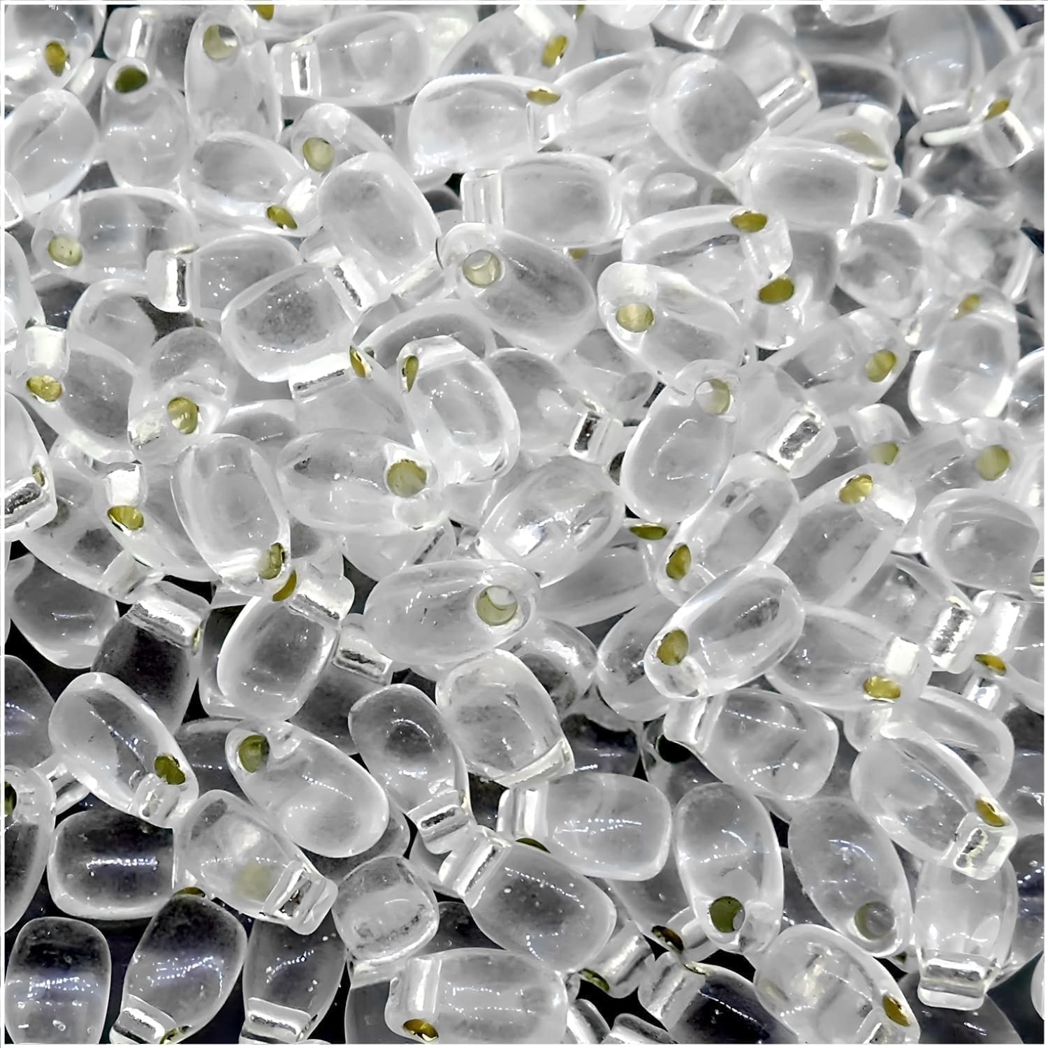 Miyuki Long Drop Beads 5.5mm x 3mm Silver Lined Crystal 25GM