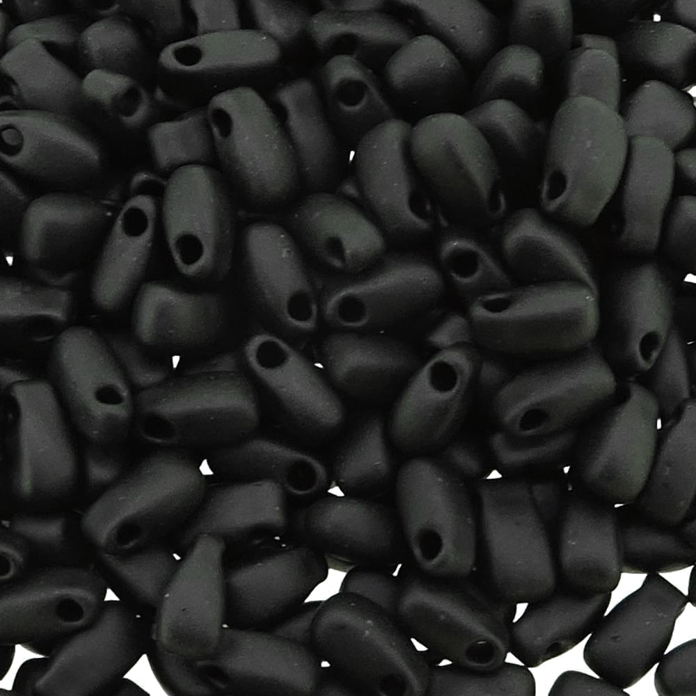 Miyuki Long Drop Beads 5.5mm x 3mm Matte Black 25GM