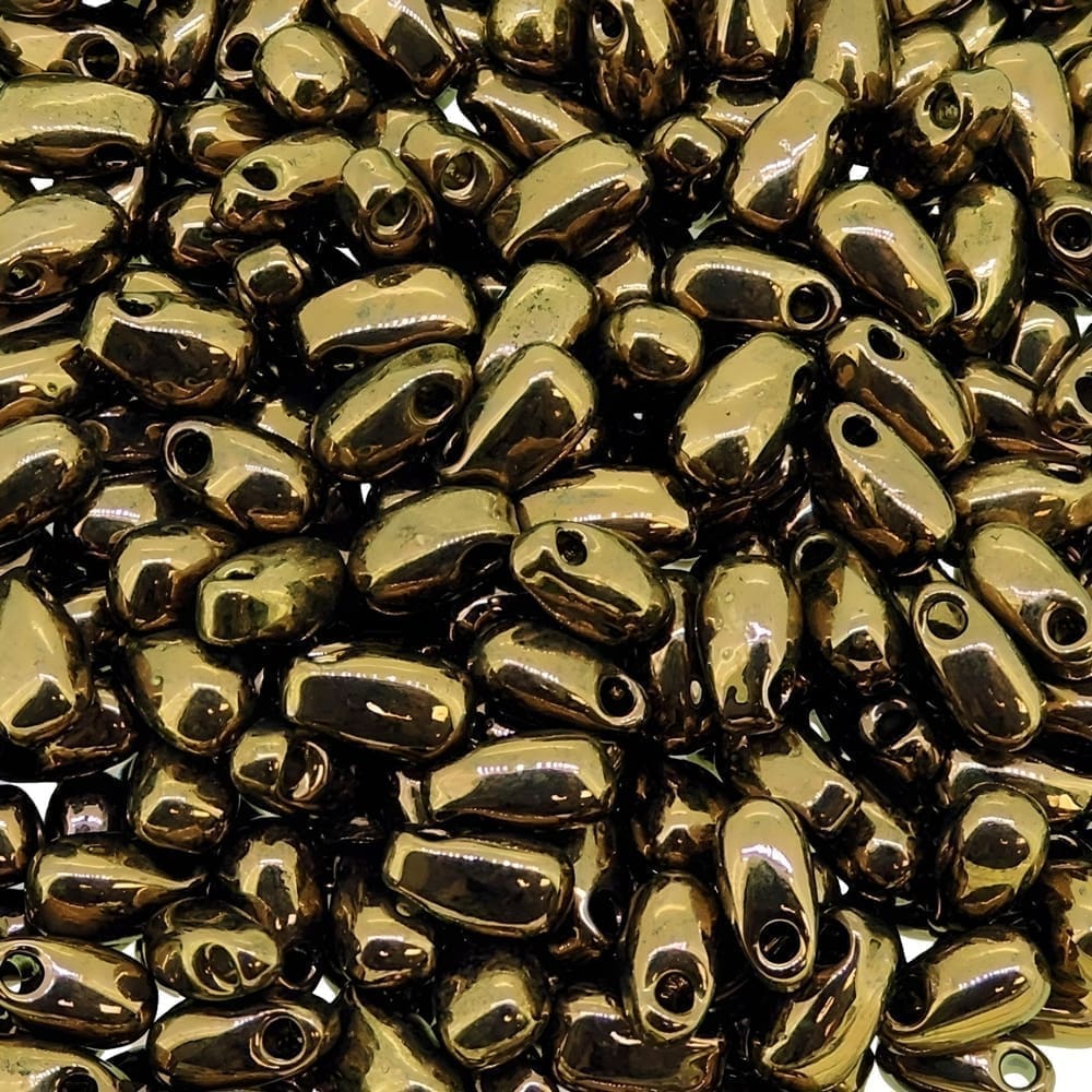 Miyuki Long Drop Beads 5.5mm x 3mm Metallic Dark Bronze 25GM