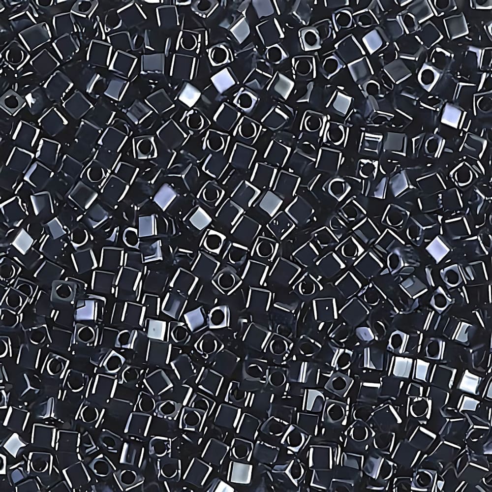 Miyuki Square Seed Beads 1.8mm Metallic Gunmetal 8.2GM