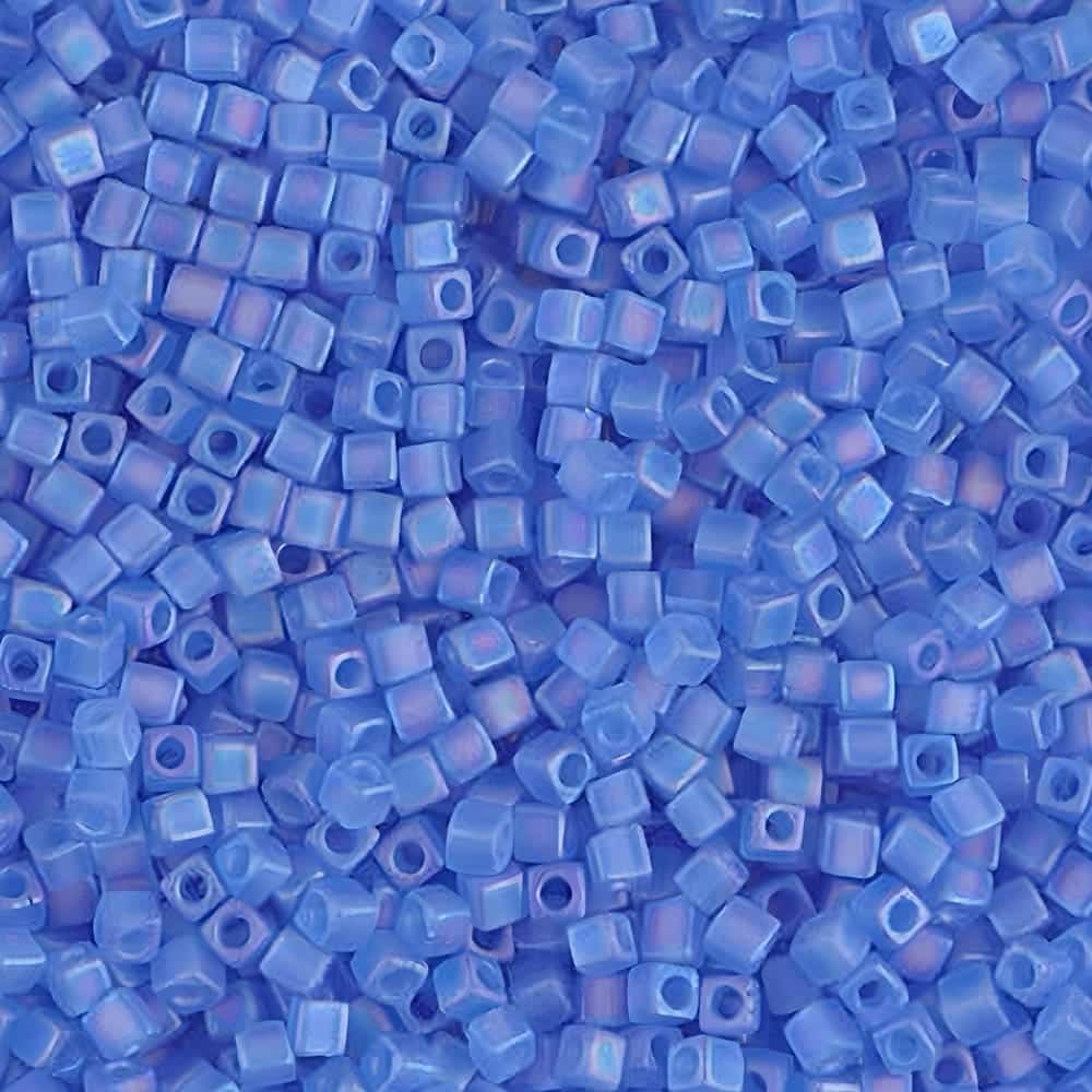 Miyuki Square Seed Beads 1.8mm, Matte Sapphire AB 8.2GM