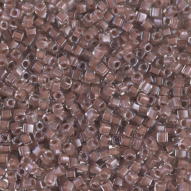 Miyuki Square Seed Beads 1.8mm Cocoa Lined Crystal 8.2GM