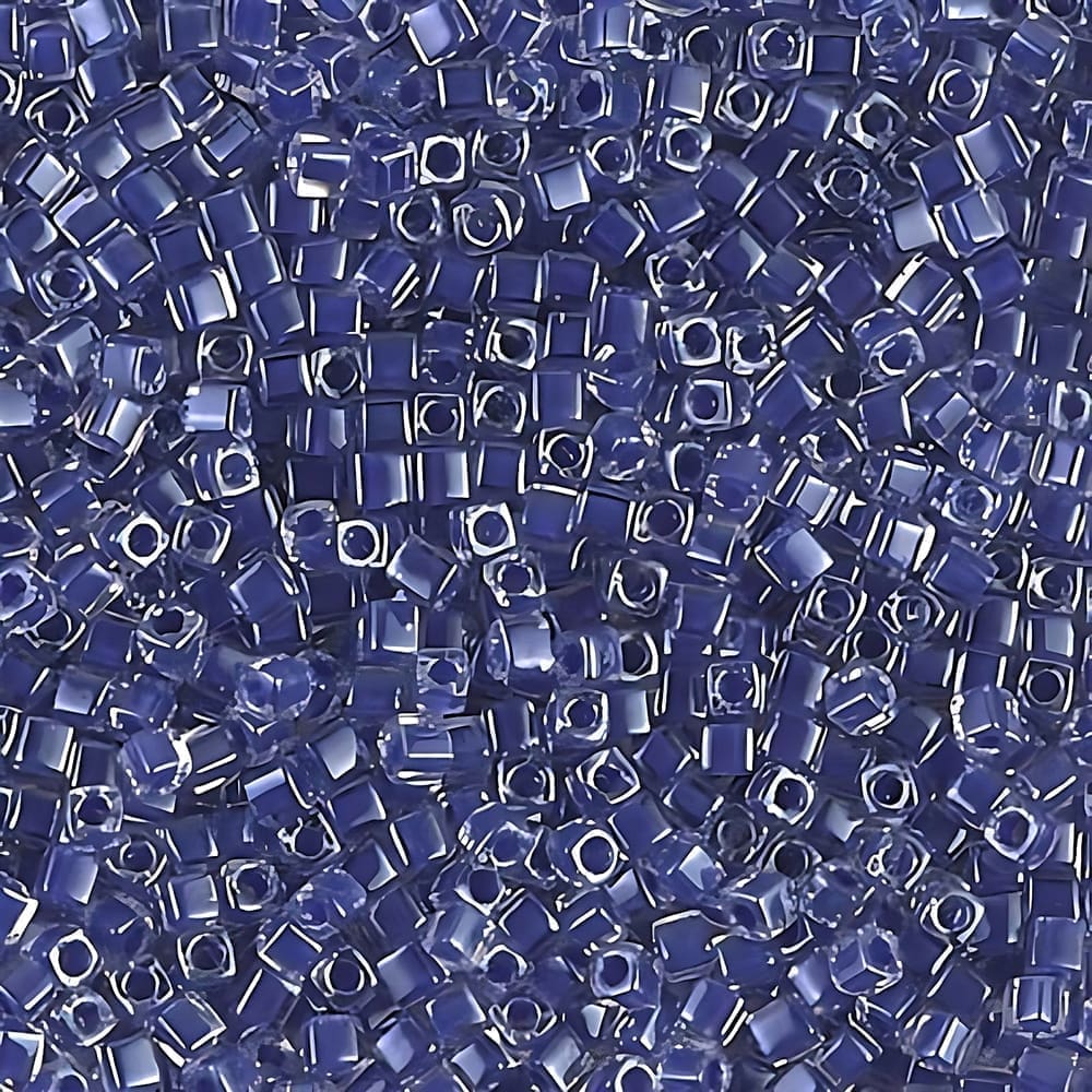 Miyuki Square Seed Beads 1.8mm Royal Blue Lined Crystal 8.2GM
