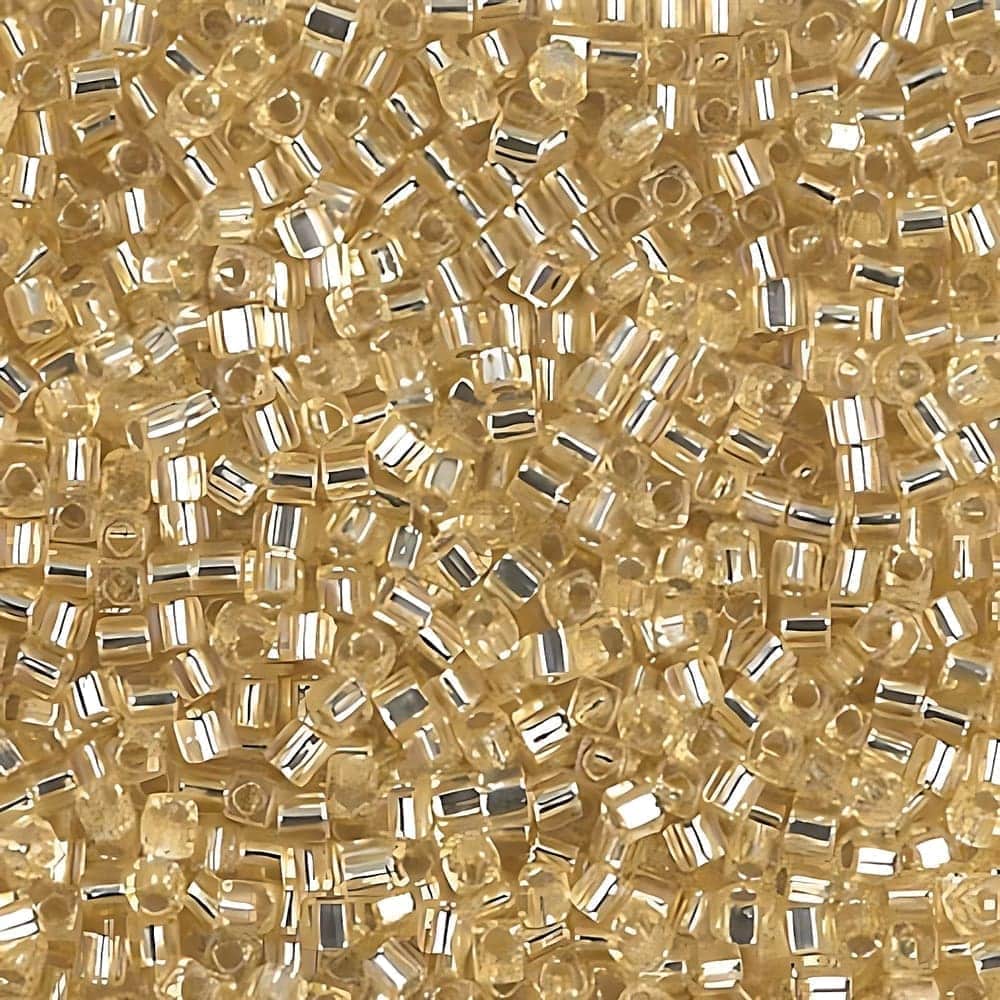 Miyuki Square Seed Beads 1.8mm Silver Lined Gold 8.2GM