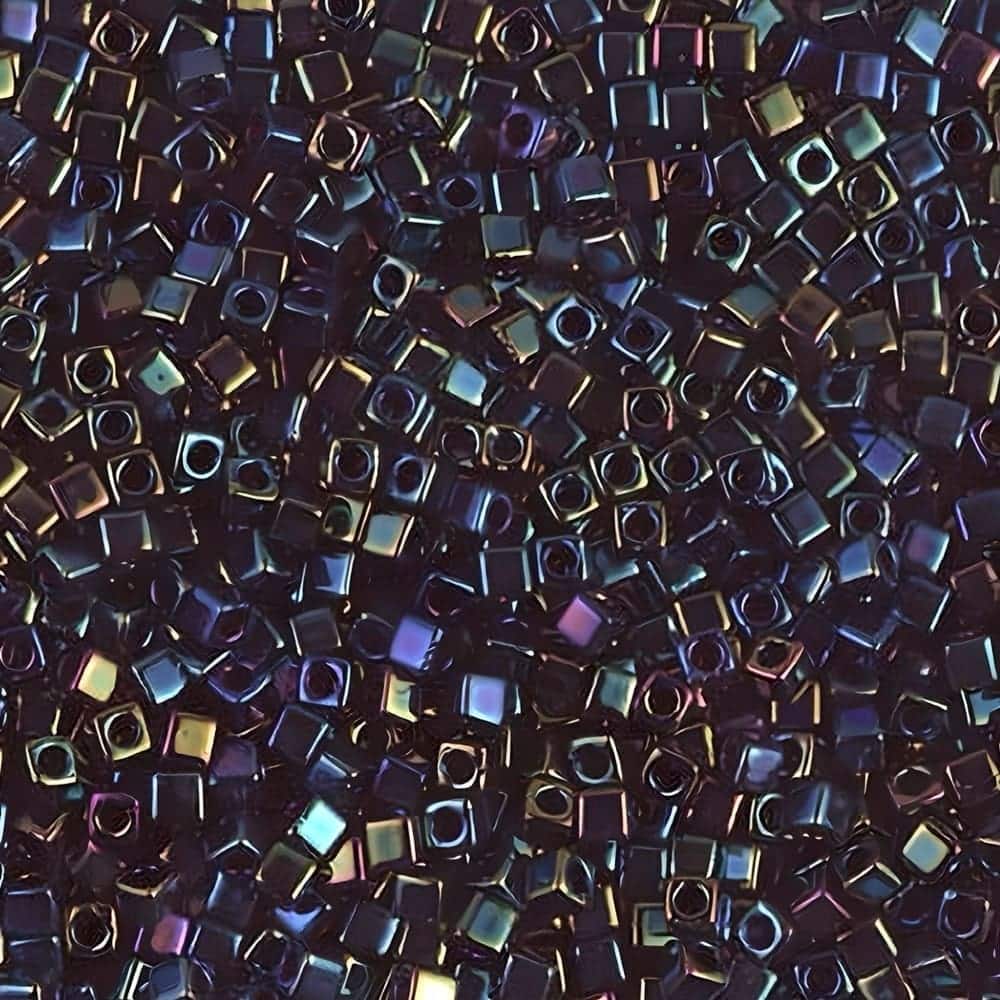 Miyuki Square Seed Beads 1.8mm Metallic Blue Iris 8.2GM