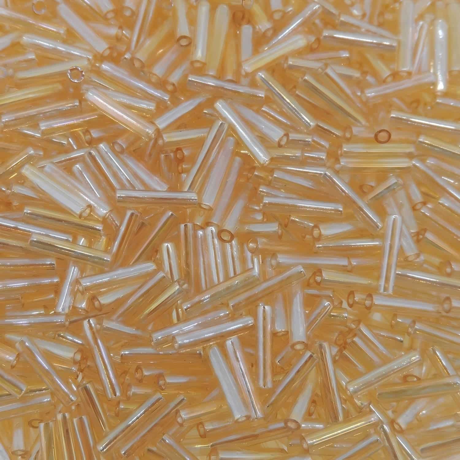 Miyuki Slender Bugle Beads 6mm x 1.3mm 13GM Light Topaz AB