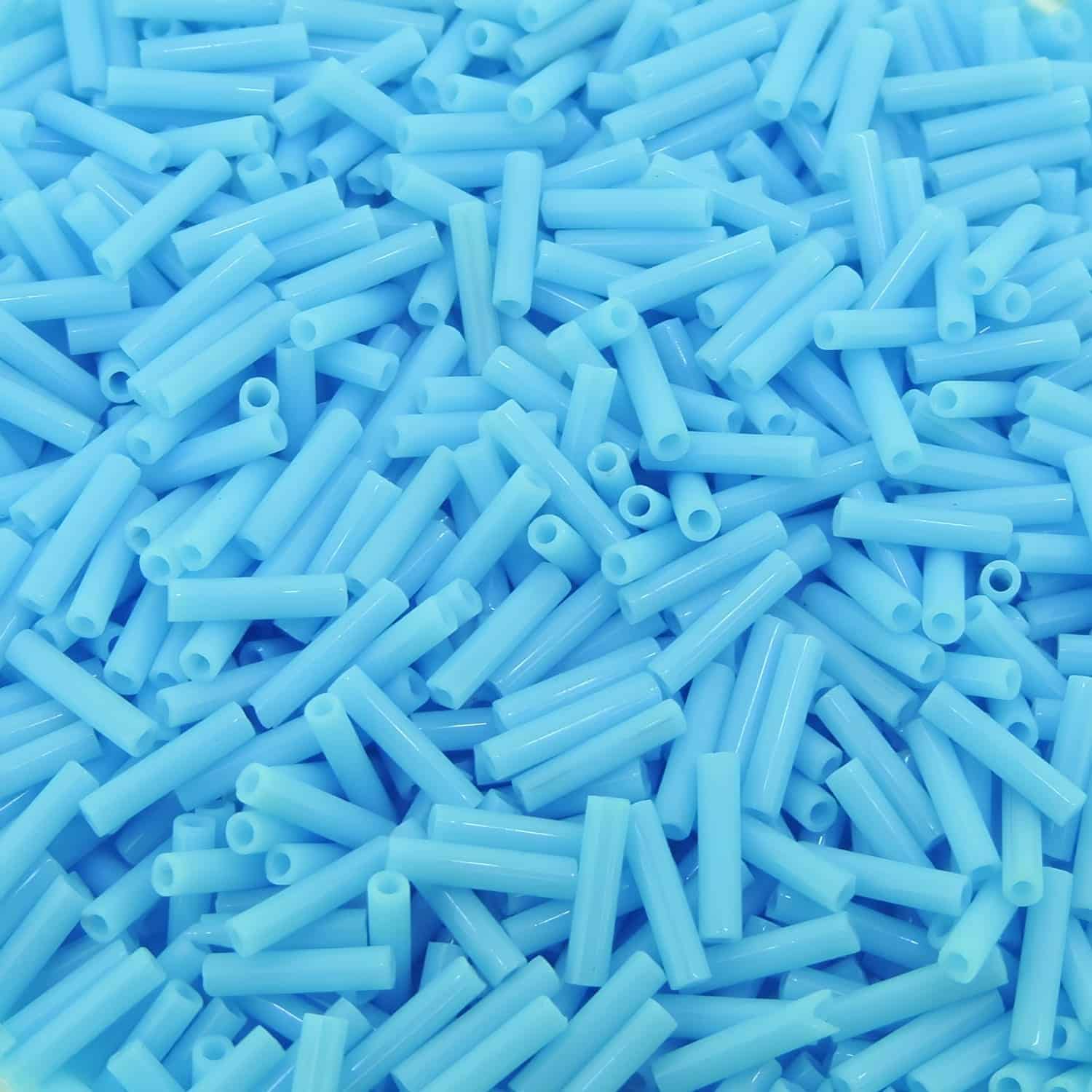Miyuki Slender Bugle Beads 6mm x 1.3mm 13GM Opaque Turquoise Blue