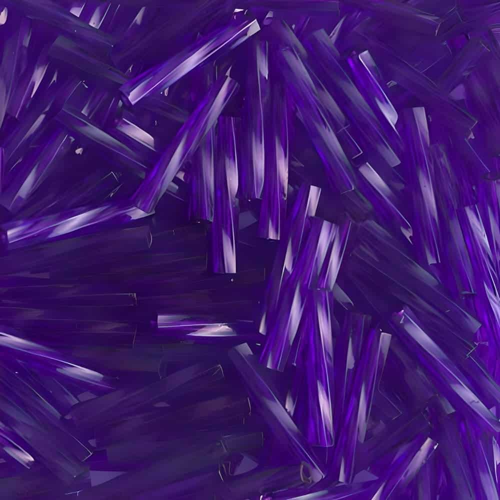 Miyuki Twisted Bugle Beads, 2x12mm, 13GM Dark Purple