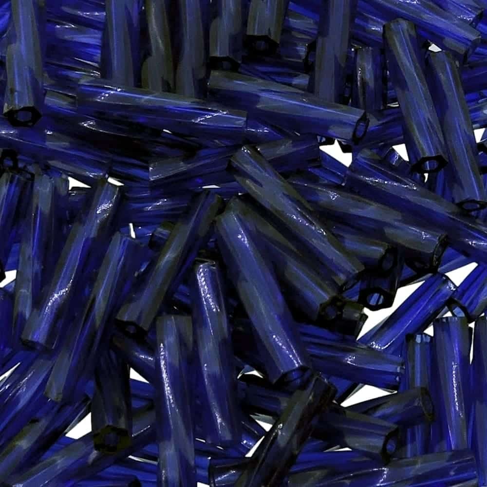 Miyuki Twisted Bugle Beads 2.7x12mm 16GM Transparent Dark Cobalt