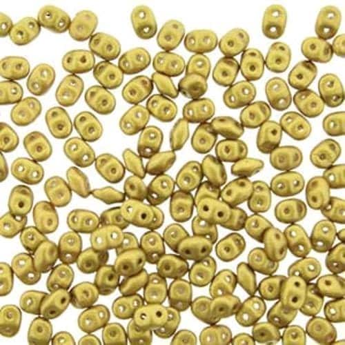 SuperDuo Beads Two-hole 5×2.5mm Aztec Gold 22.5GM