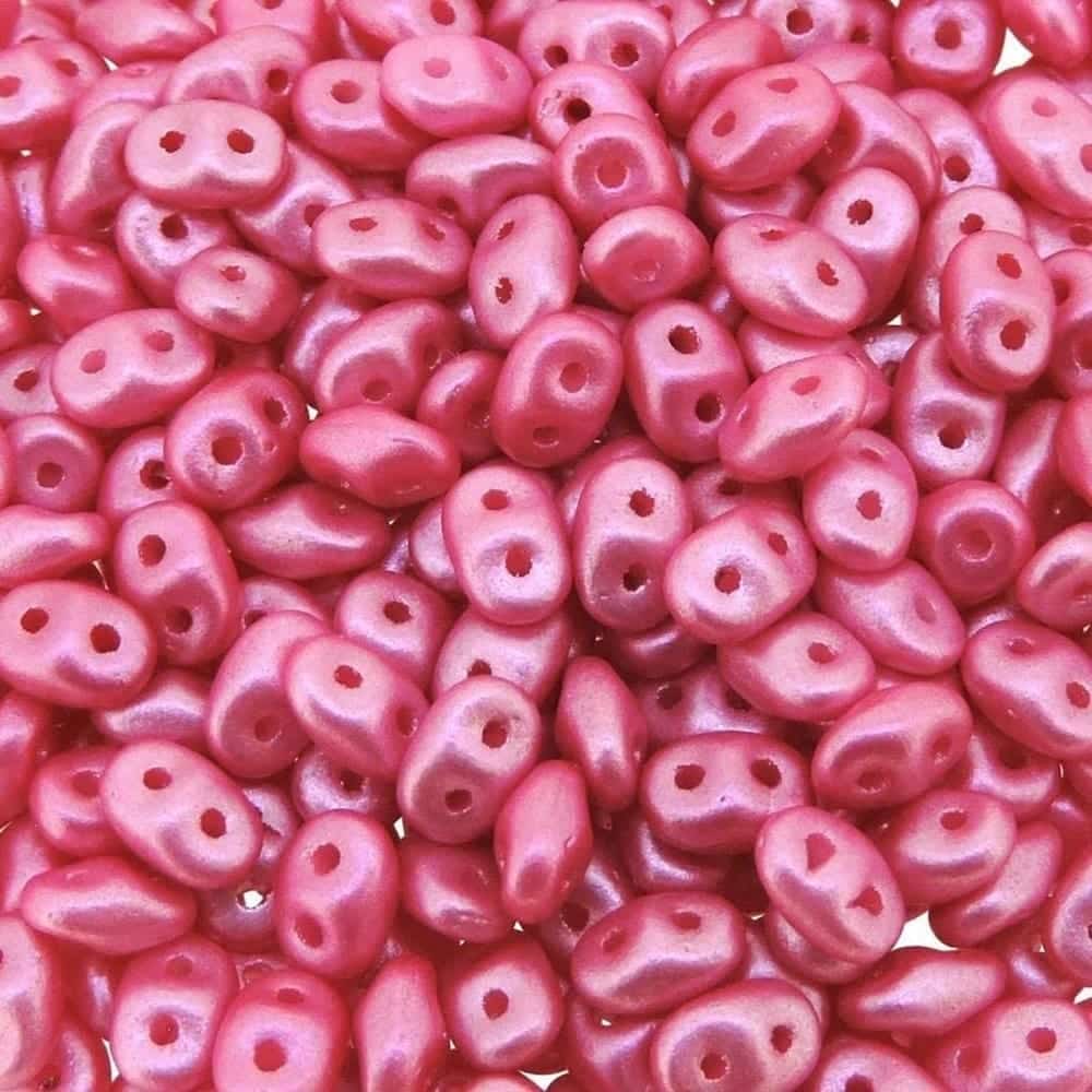 SuperDuo Beads Two-hole 5×2.5mm Pearl Shine Light Pink 22GM