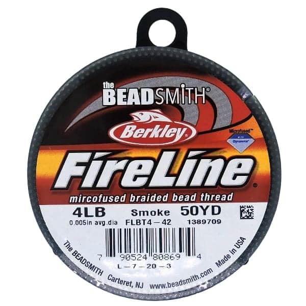 Fireline Beading Thread 4LB Smoke Gray .005″ dia. 50 Yards