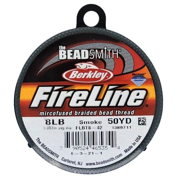 Fireline Beading Thread 8LB Smoke Grey 0.007″ 50 Yards