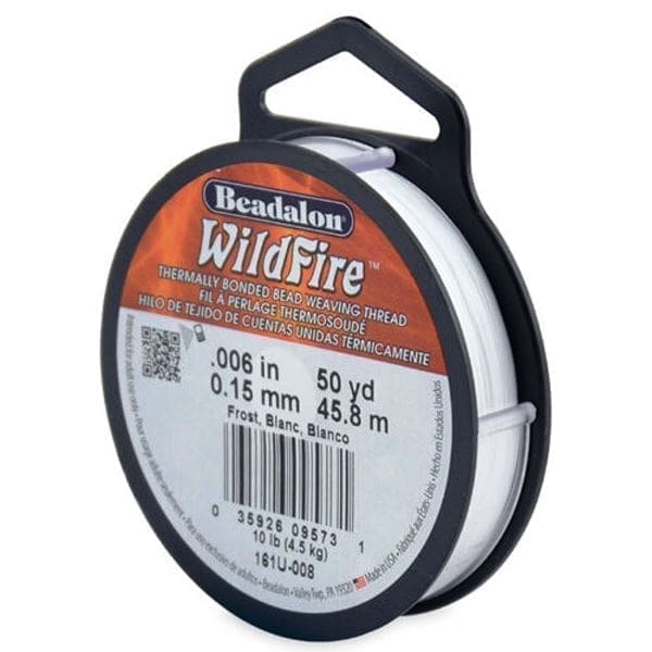 Beadalon Wildfire Beading Thread .006 Inch – 50 Yd Frost